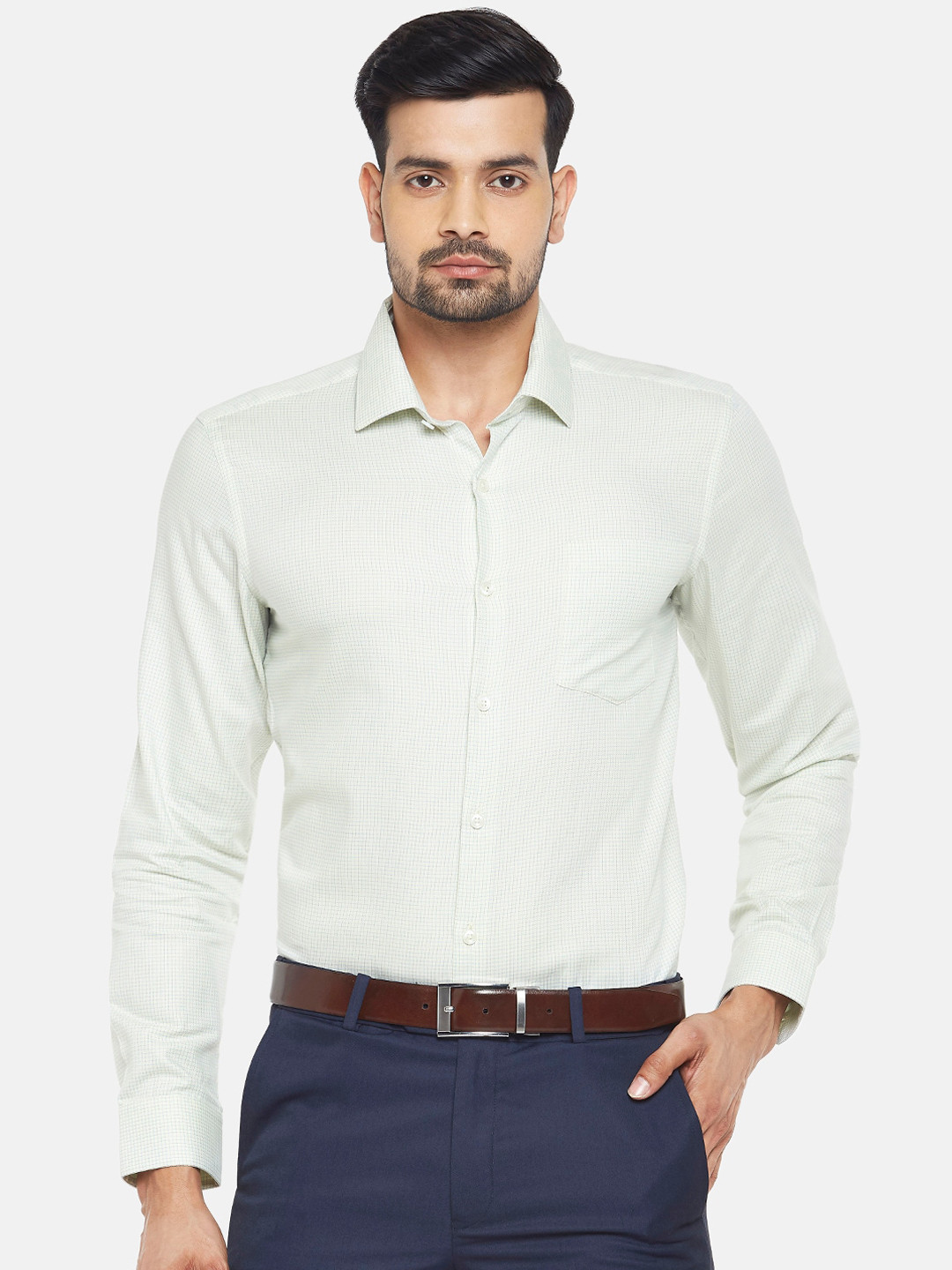 

RICHARD PARKER by Pantaloons Men Lime Green Slim Fit Casual Shirt
