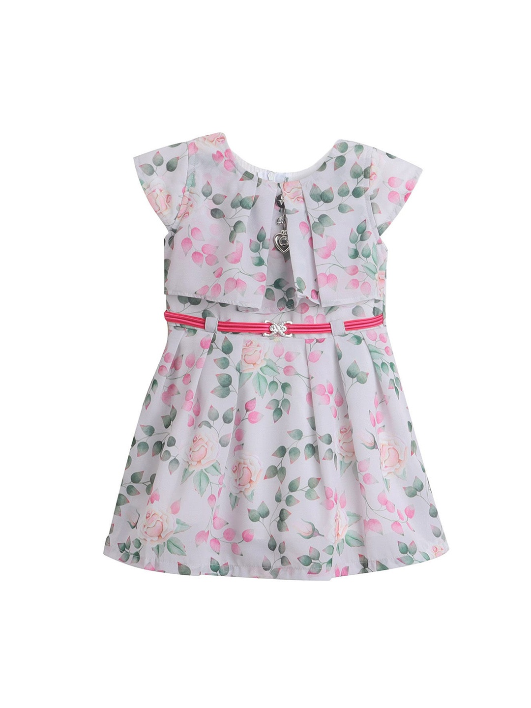 The Magic Wand Grey Floral Chiffon Dress