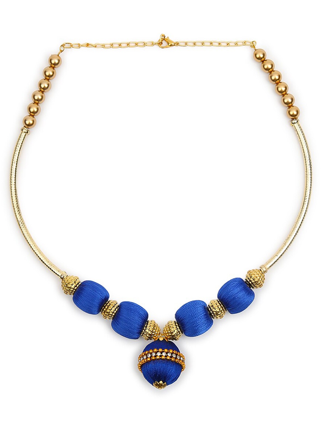 

AKSHARA Blue & Gold-Toned Choker Necklace
