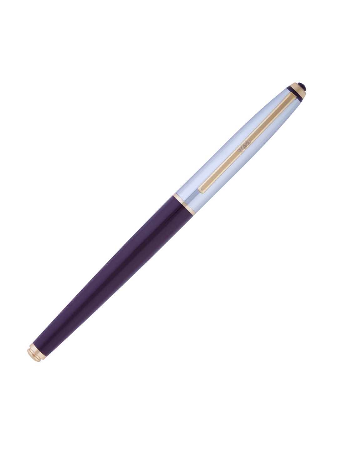 

VEA Purple & Silver-Toned Solid Fountain Ink Pen