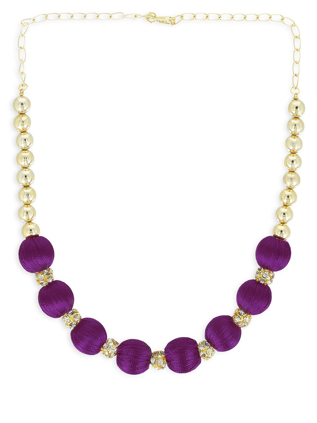 

AKSHARA Purple & Gold-Toned Handcrafted Necklace