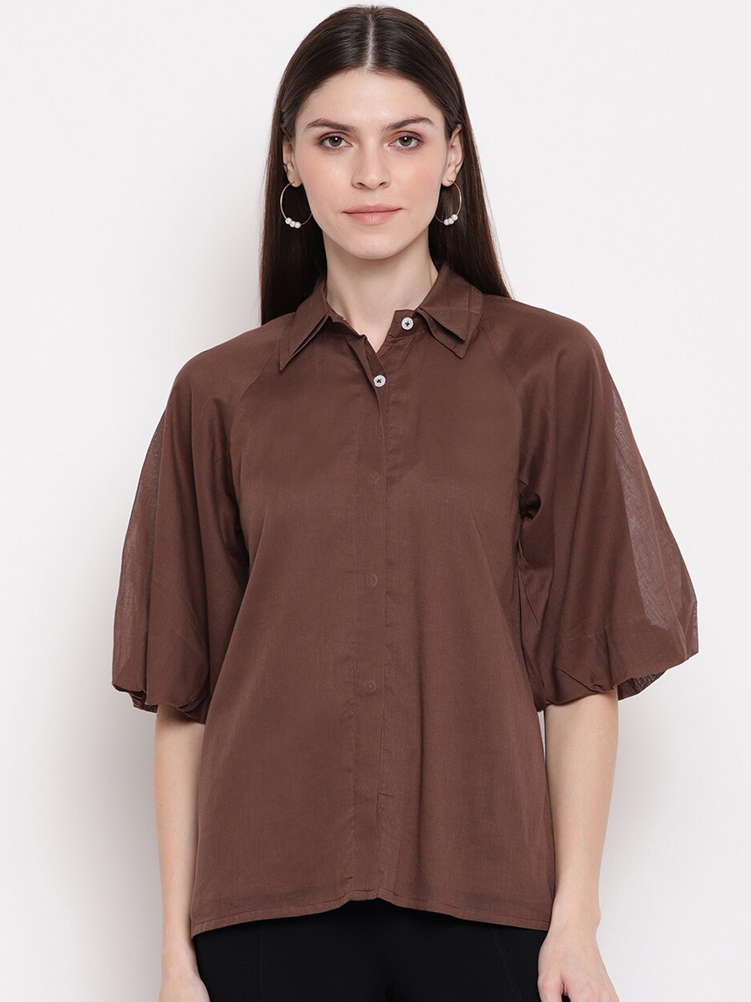 

sandy AND ritz Women Brown Sustainable Casual Shirt