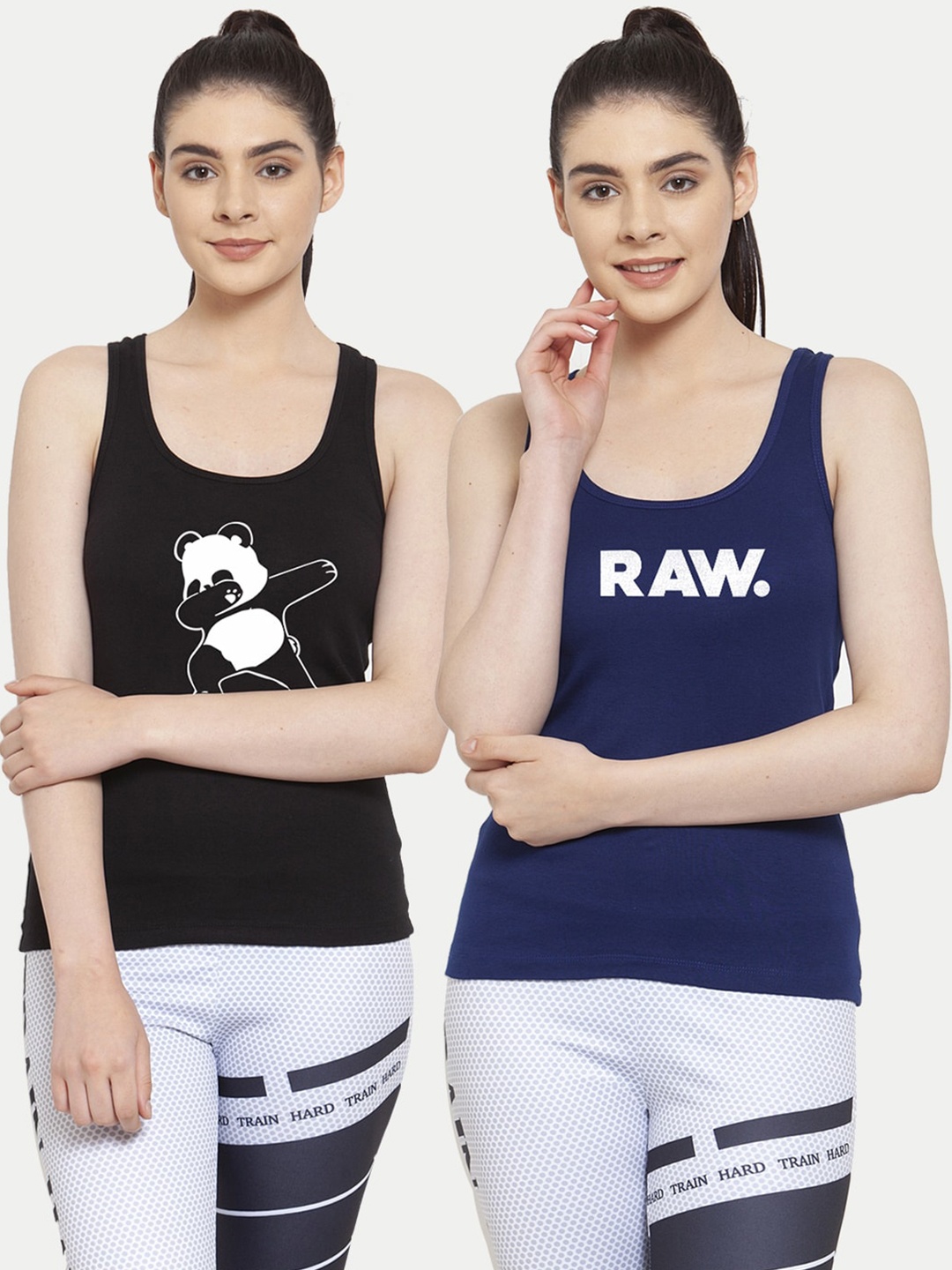 

Friskers Black & Blue Set of 2 Tank Top