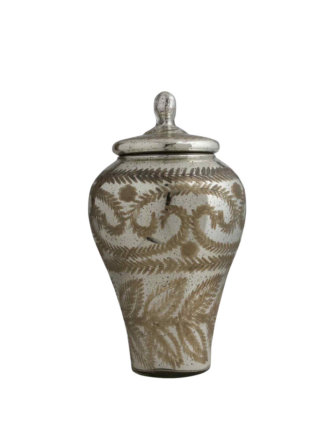 

Amoliconcepts Unisex Silver-Toned & White Antique Glass Jar