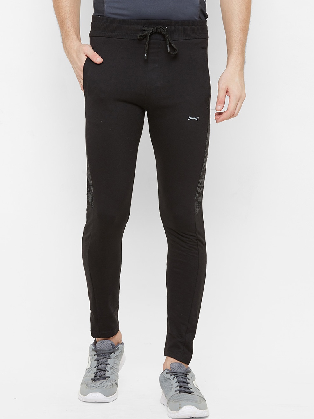 

Black Panther Men Black Solid Slim-Fit Cotton Track Pants