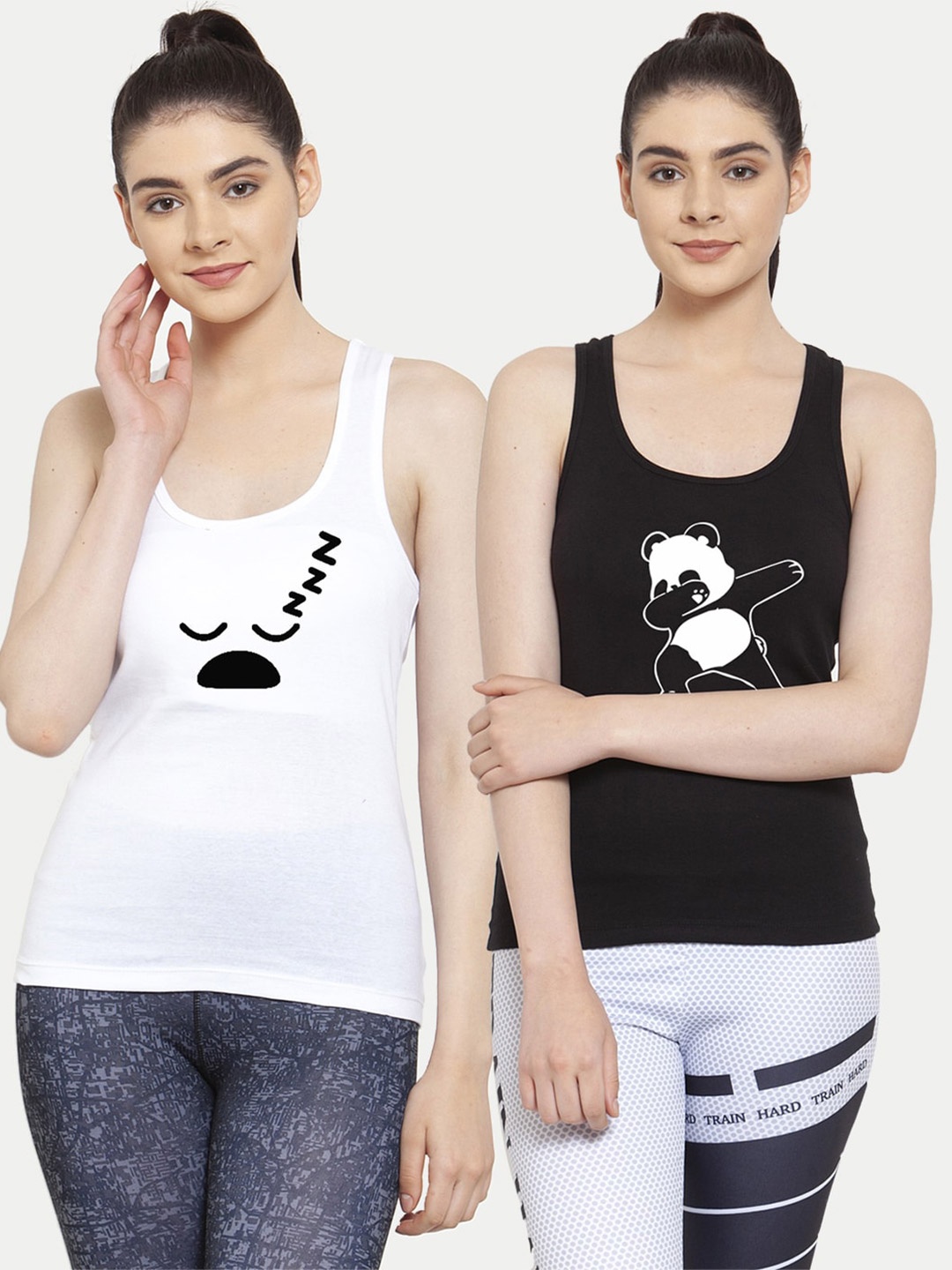 

Friskers Women Pack of 2 Tank Top, White
