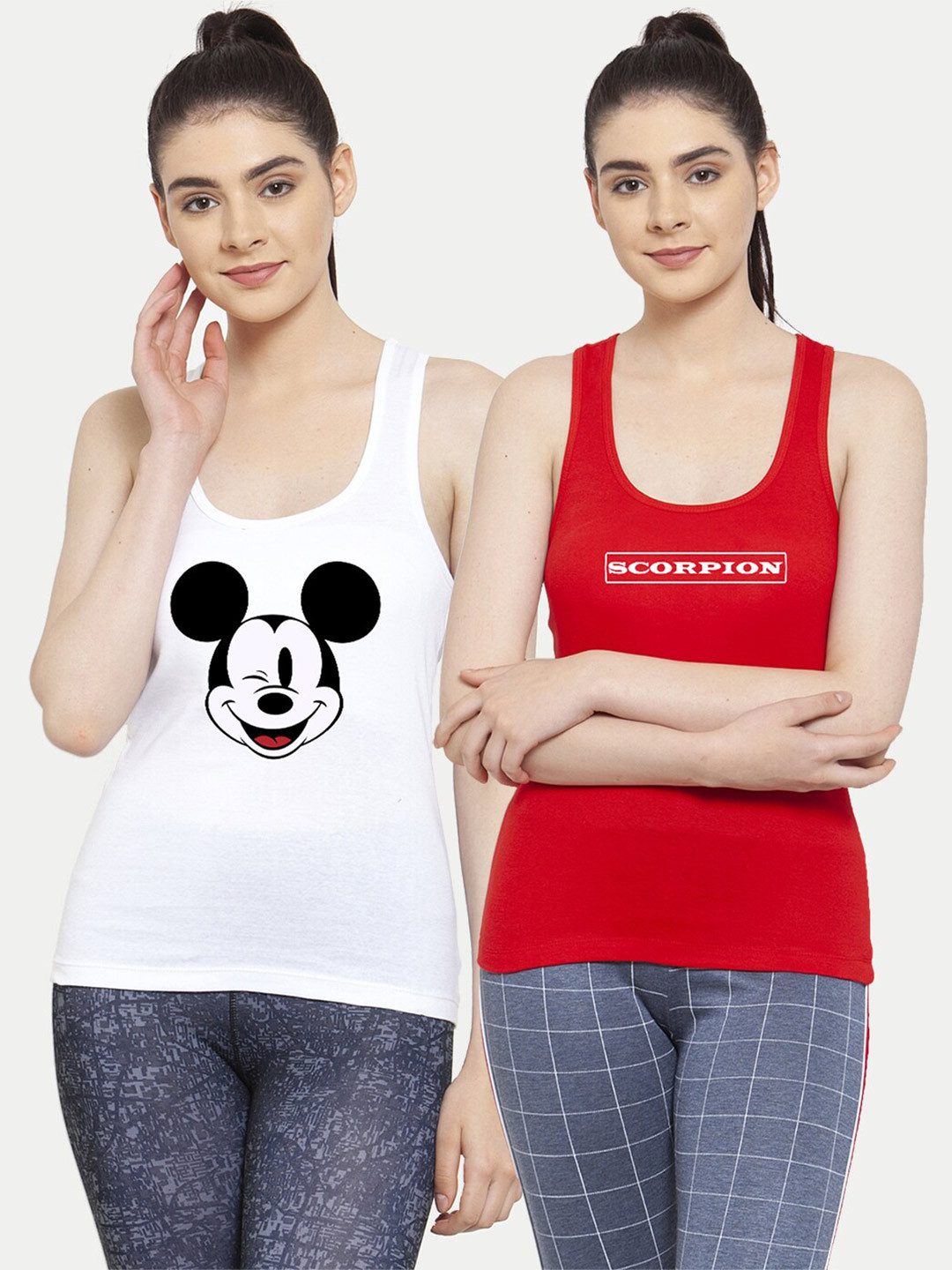 

Friskers Women Pack of 2 Tank Top, White
