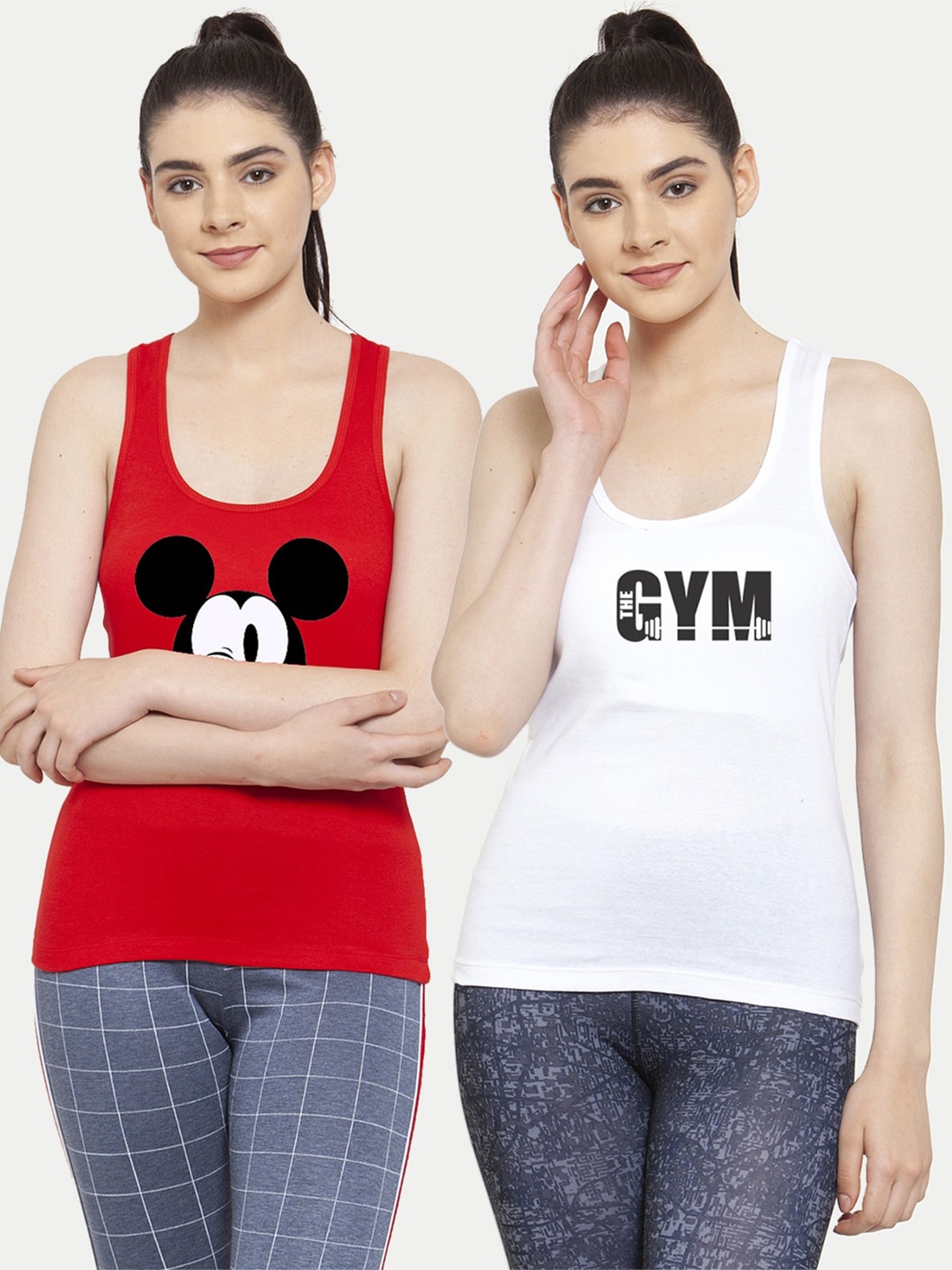 

Friskers Red & White Pack of 2 Tank Top