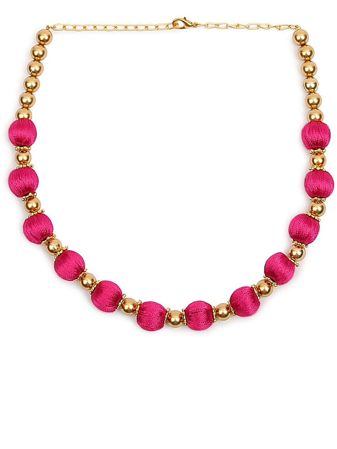 

AKSHARA Pink & Gold-Toned Choker Necklace