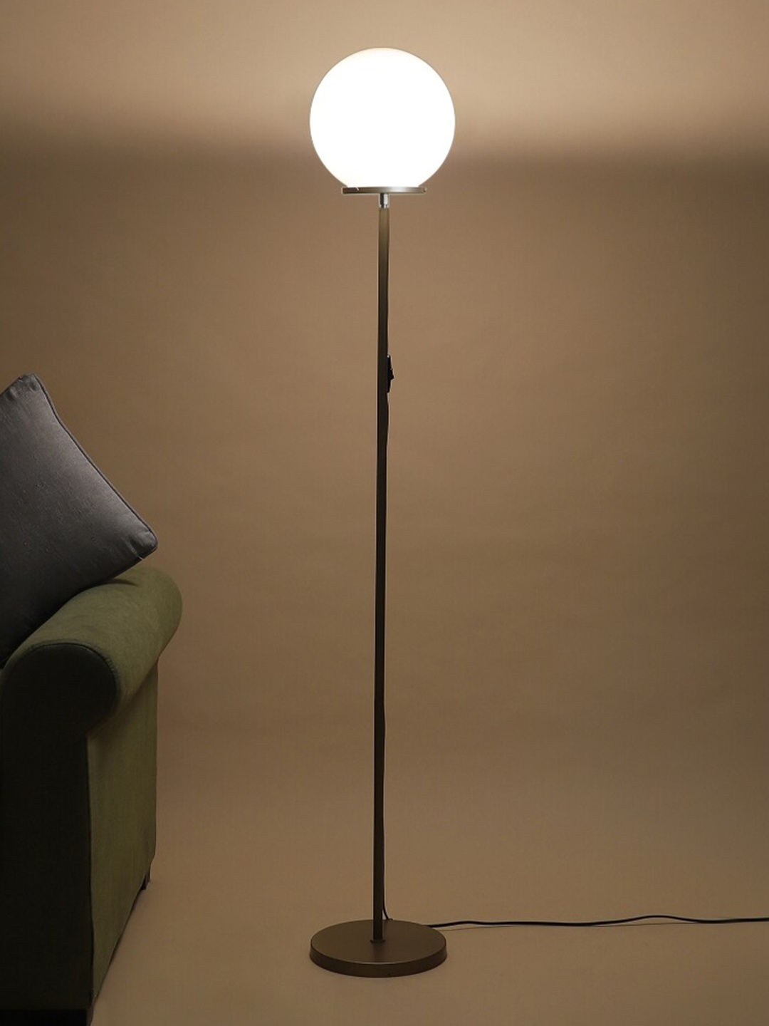 

SANDED EDGE Gold-Toned & White Contemporary Novelty Lamp with Shade