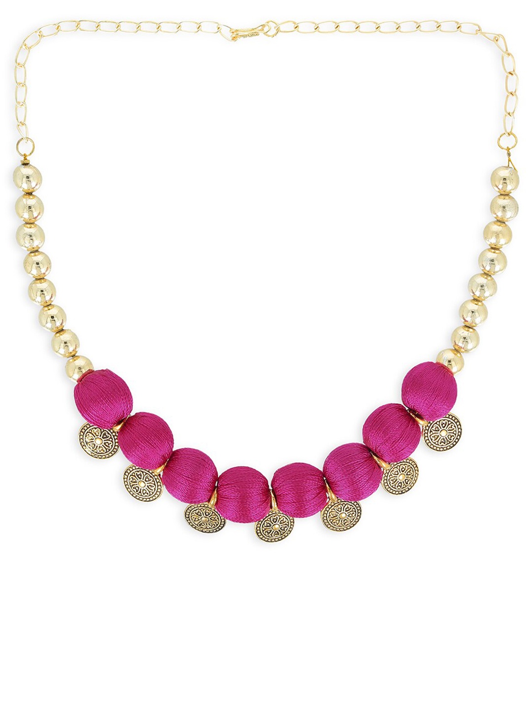 

AKSHARA Pink & Gold-Toned Choker Necklace