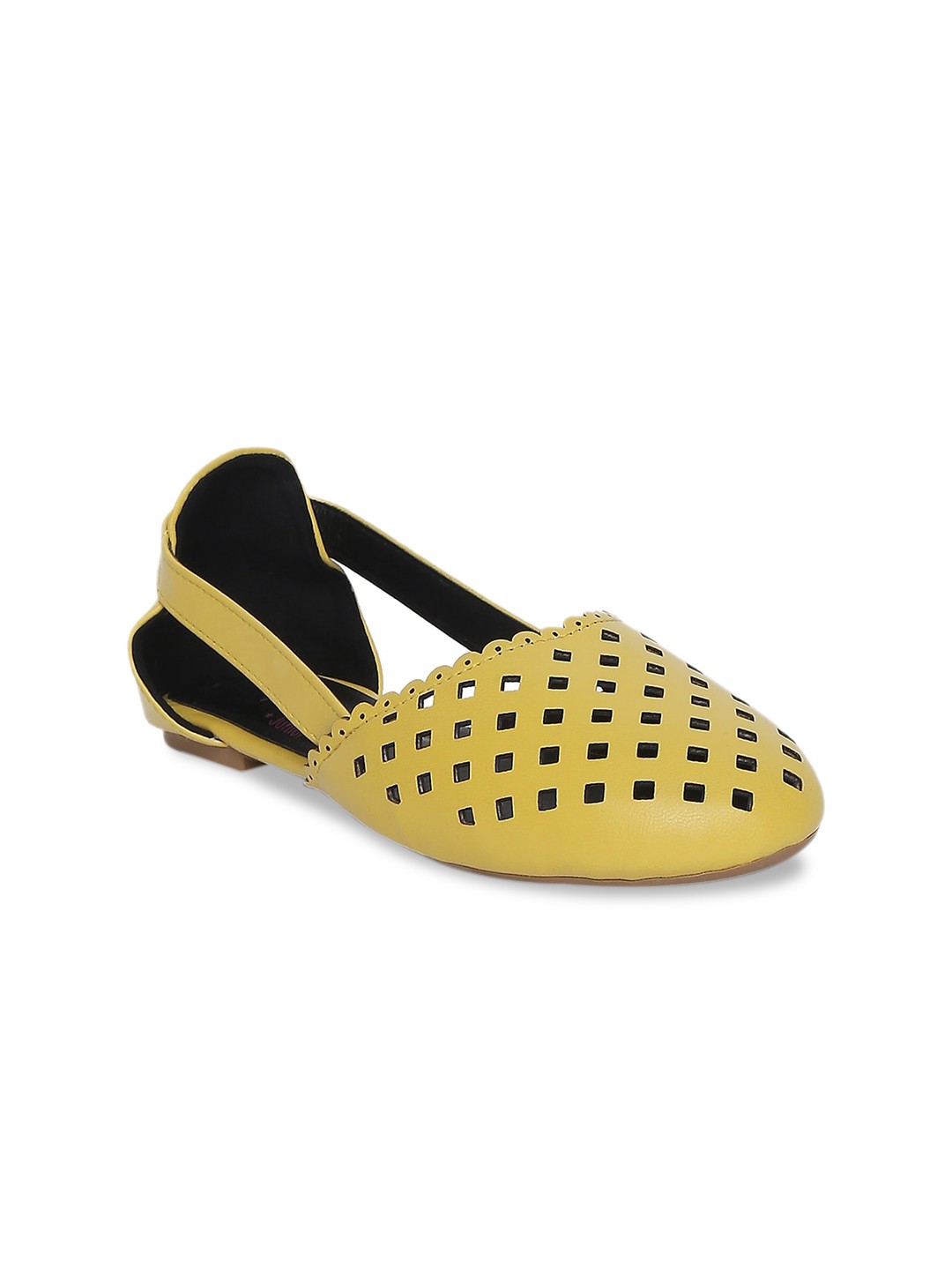 

Pantaloons Junior Girls Yellow Ballerinas with Laser Cuts Flats