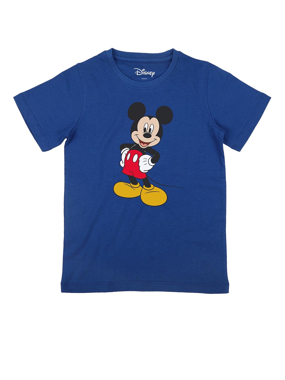 

Disney by Wear Your Mind Boys Blue Mickey Mouse Printed T-shirt