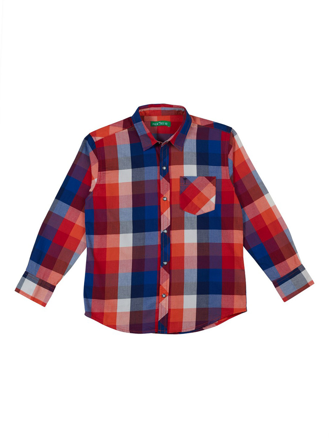 

Gini and Jony Boys Red Slim Fit Checked Casual Shirt