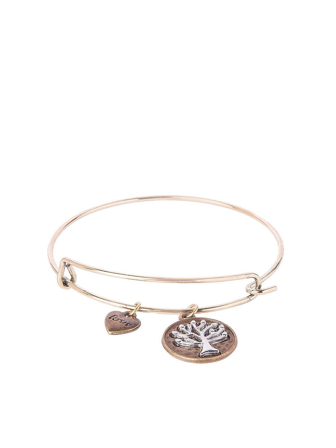 

Moon Dust Women Rose Gold & White Brass Rose Gold-Plated Bangle-Style Bracelet