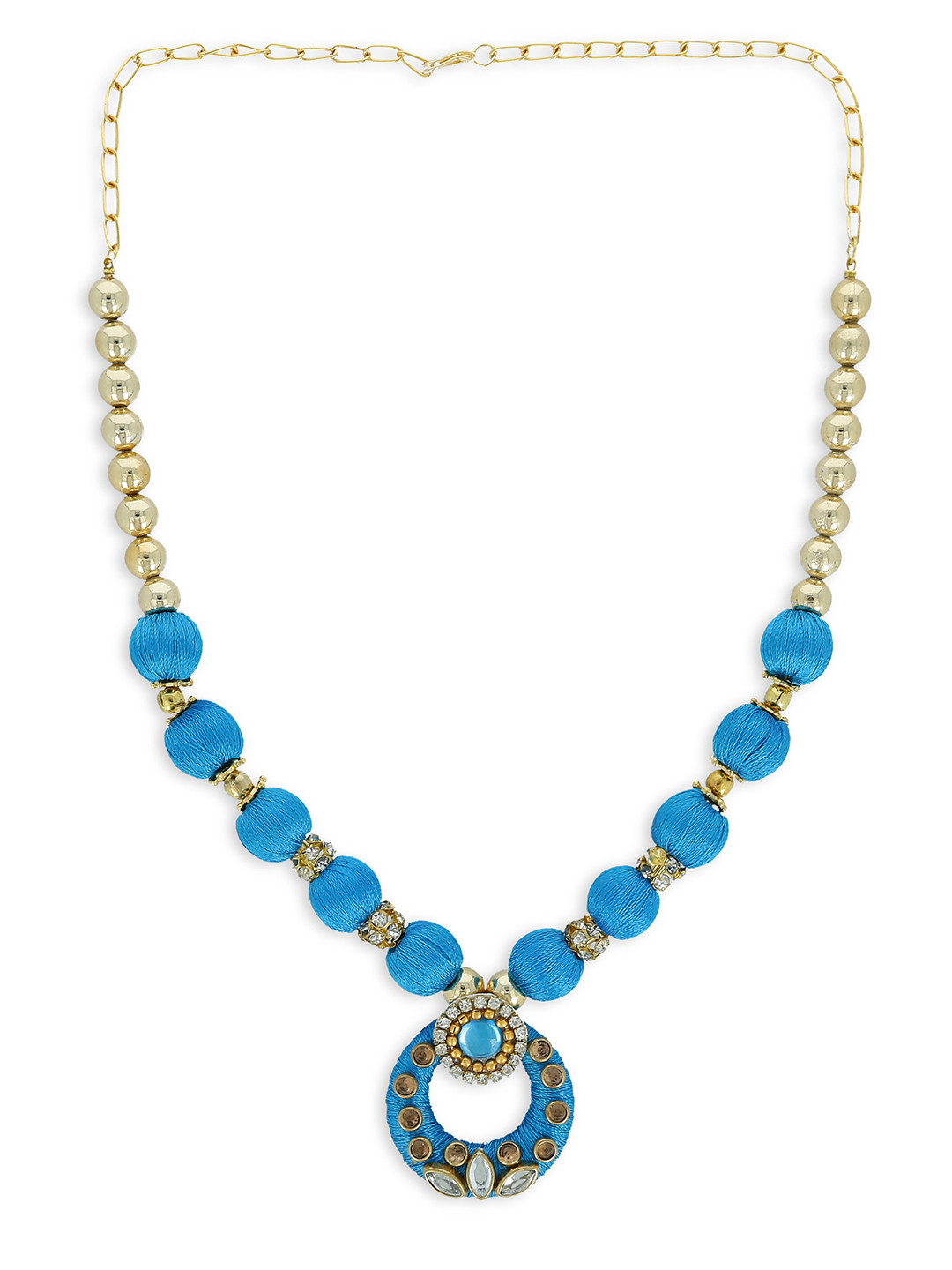 

AKSHARA Blue & Gold-Toned Necklace
