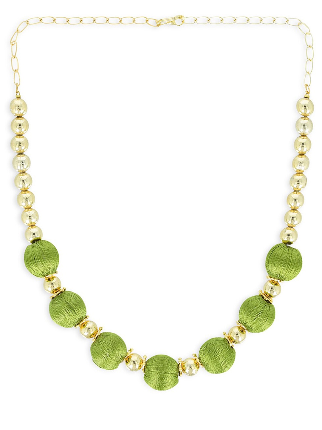 AKSHARA Green & Gold-Toned Choker Necklace