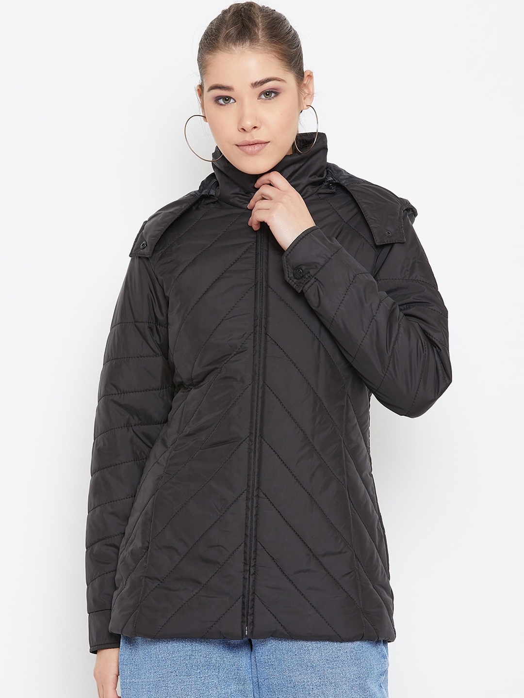 

Spirit Women Black Padded Jacket
