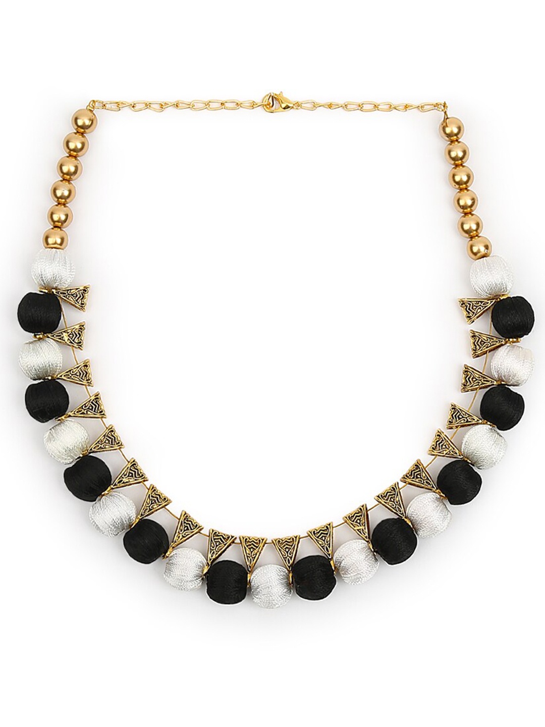 

AKSHARA Black & White Choker Necklace
