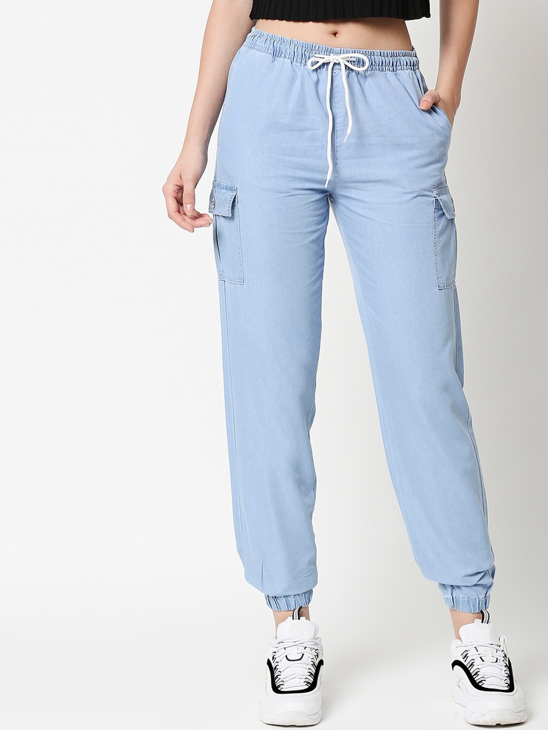 

High Star Women Blue Jogger High-Rise Jeans