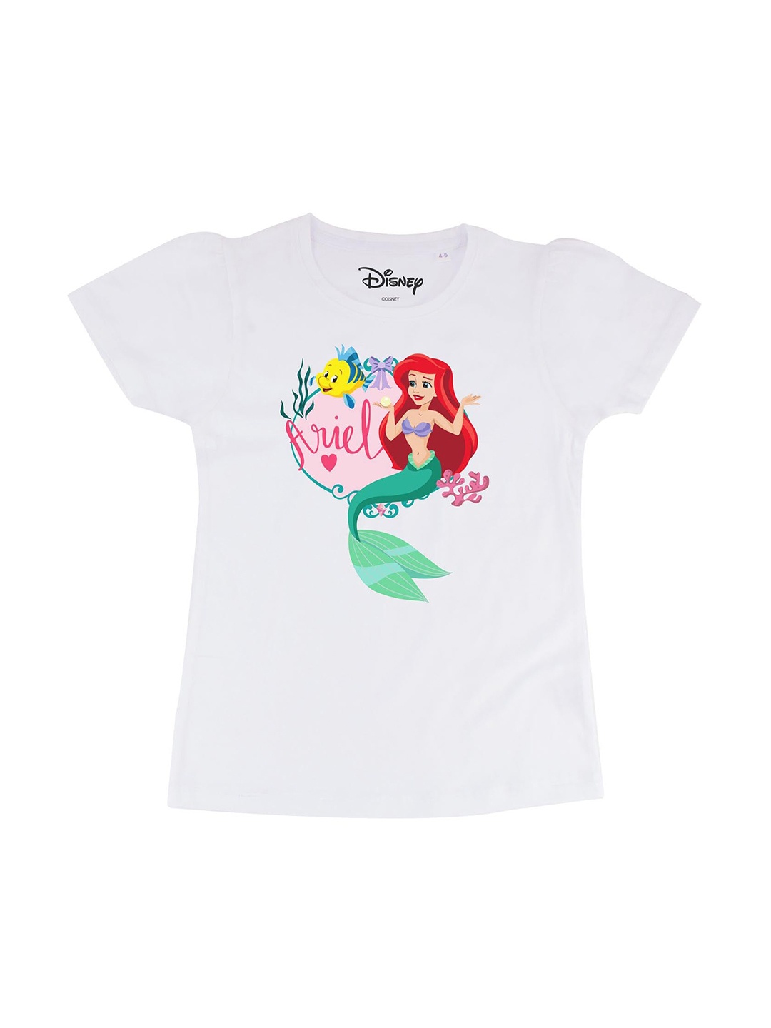 Disney by Wear Your Mind White Printed Regular Top