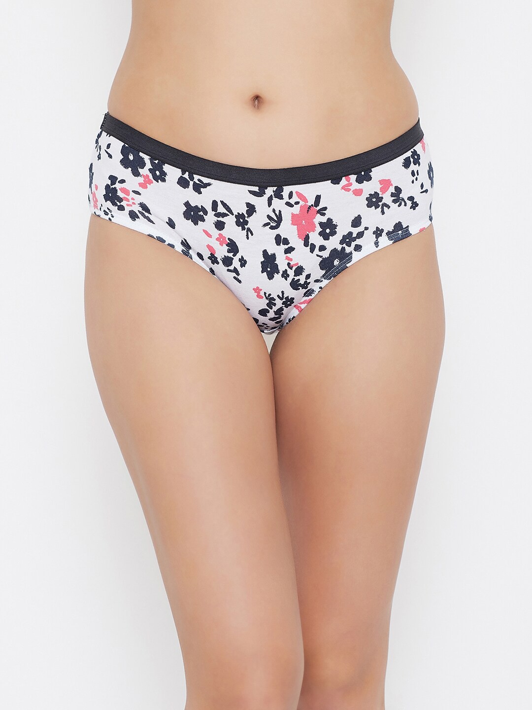 

Clovia Women White & Black Printed Cotton Hipster Briefs PN3329M18