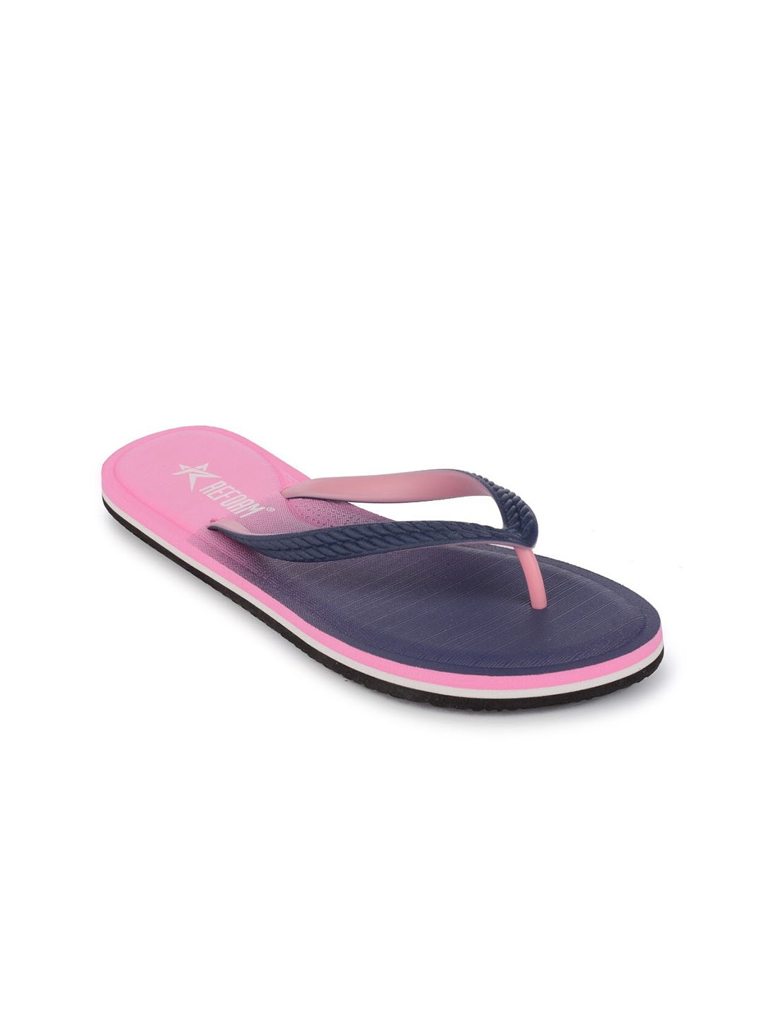 

REFOAM Women Blue & Pink Rubber Room Slippers
