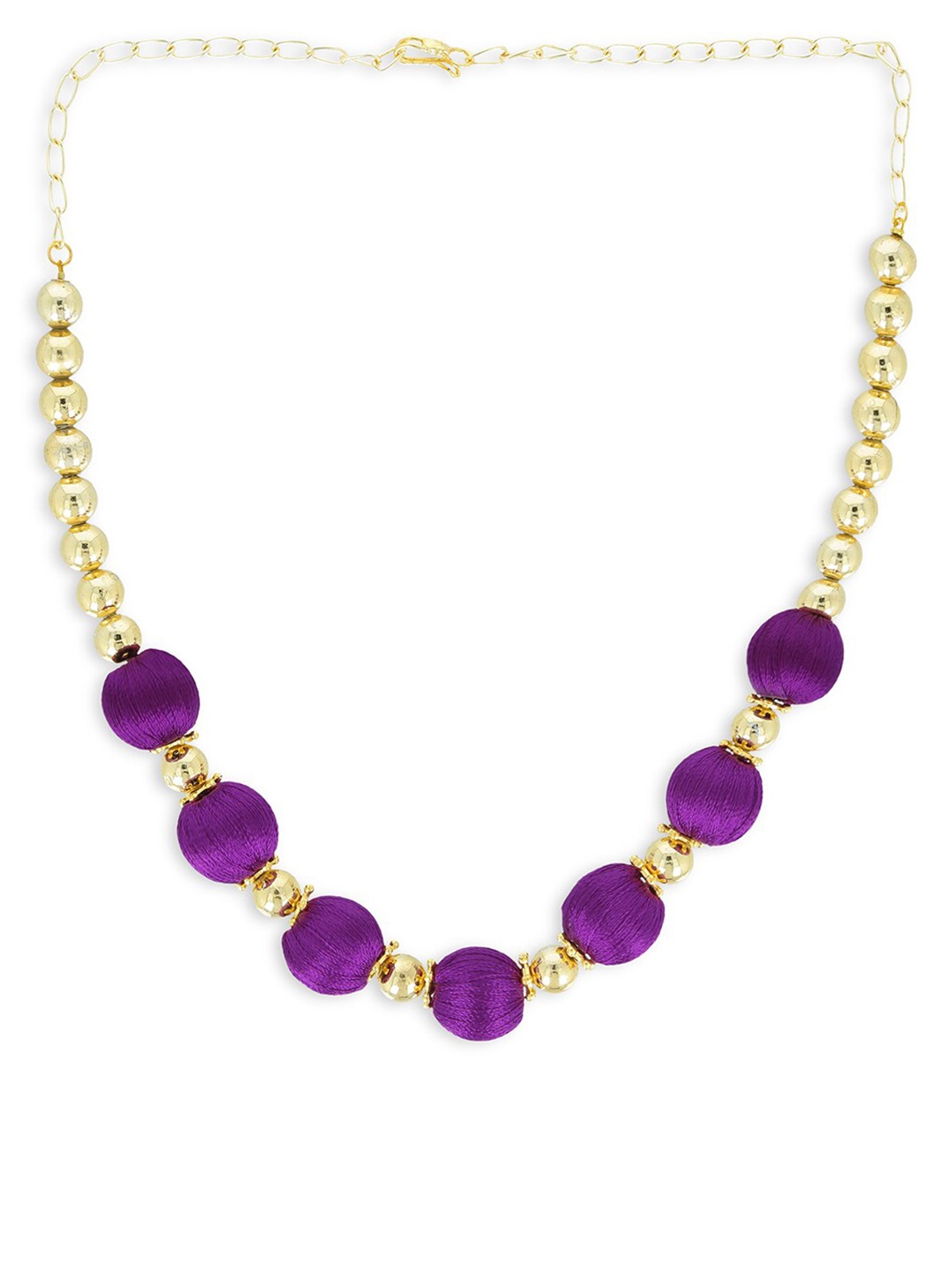 

AKSHARA Purple & Gold-Toned Handcrafted Necklace