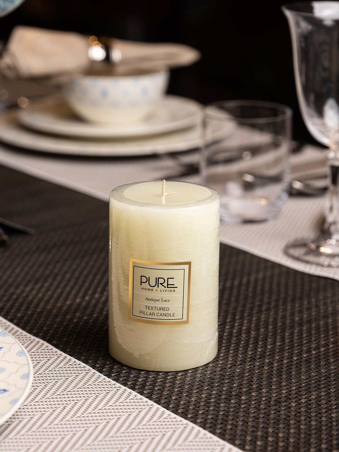 

Pure Home and Living White Solid Pillar Candle