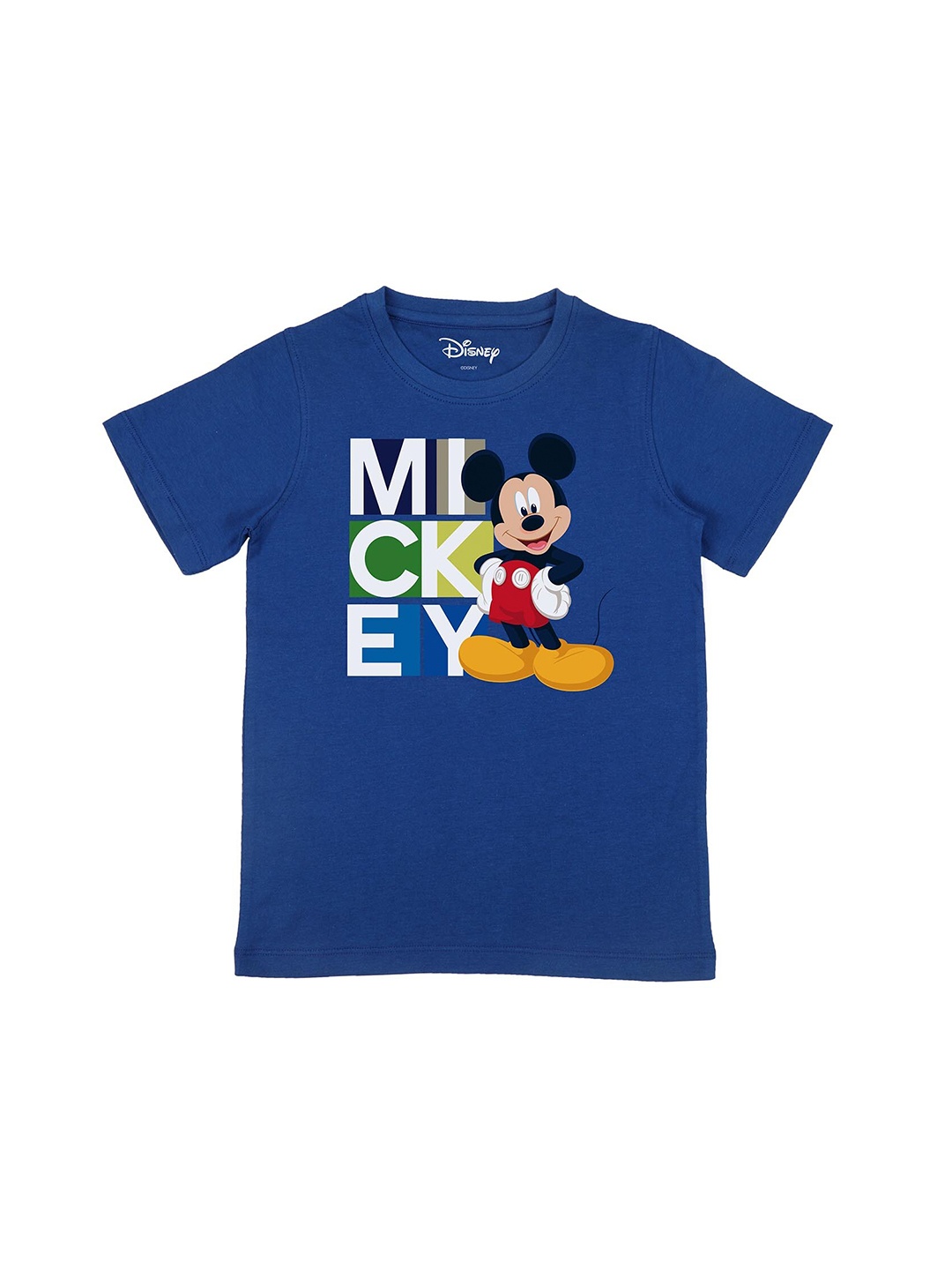 

Disney by Wear Your Mind Boys Blue & White Mickey Mouse Printed T-shirt