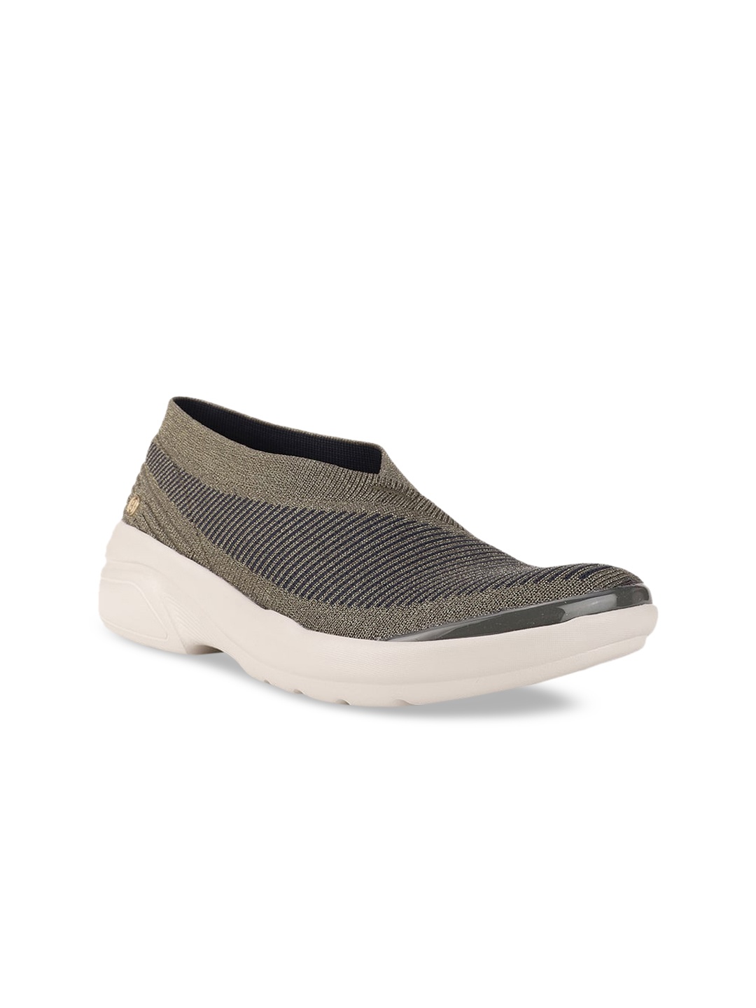 

Naturalizer Women Olive Green Woven Design Slip-On Sneakers