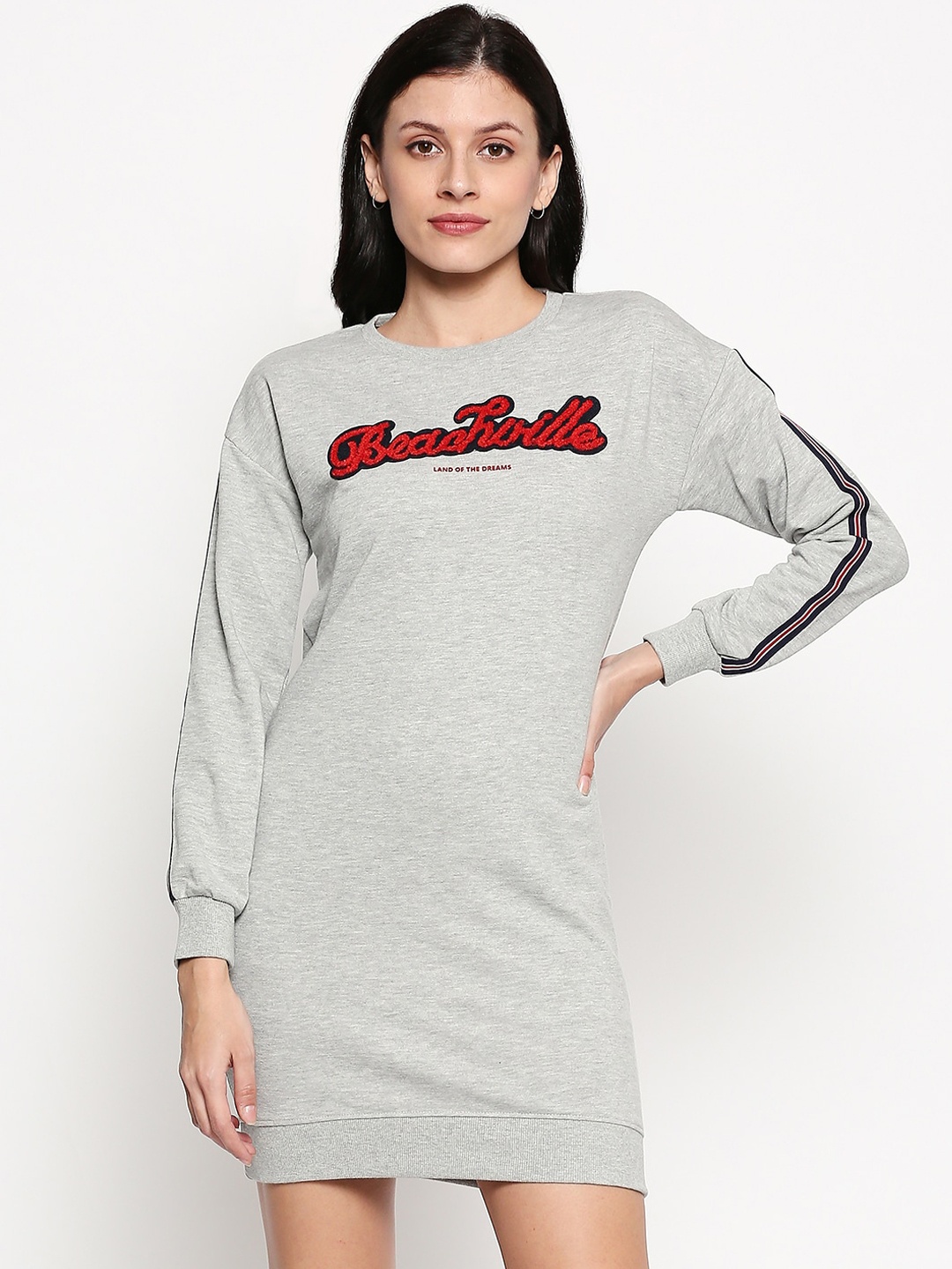 

People Grey Melange T-shirt Dress