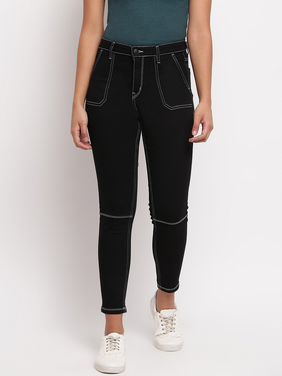 

TALES & STORIES Women Black Skinny Fit Jeans
