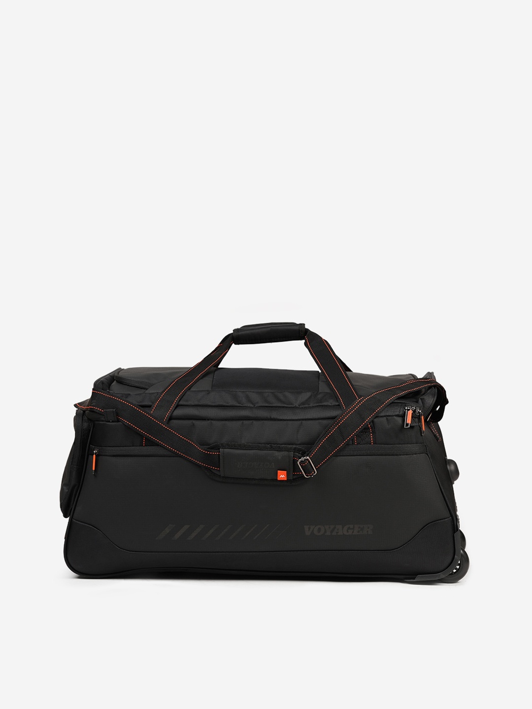 

Wildcraft Nash Solid Soft Shell Duffle Trolley Bag, Black