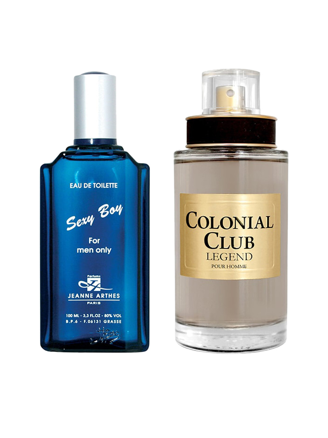 

Jeanne Arthes Set Of 2 Colonial Club Legend & Sexy Boy Pour Homme Eau De Toilette 200ml, Transparent