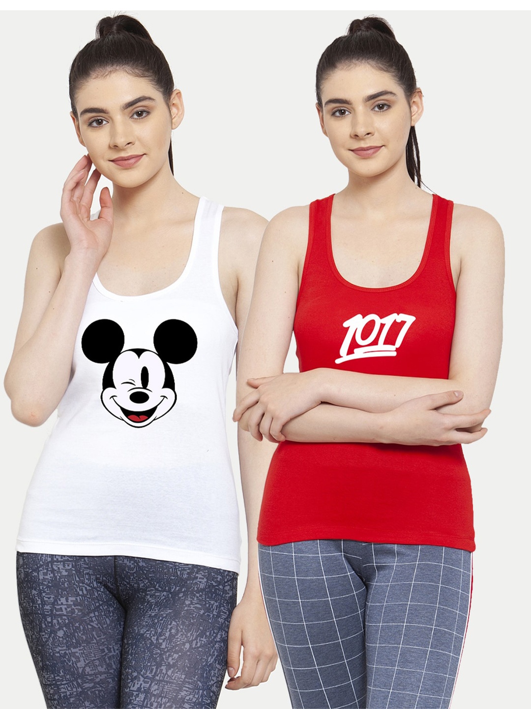 

Friskers White & Red Pack of 2 Tank Top
