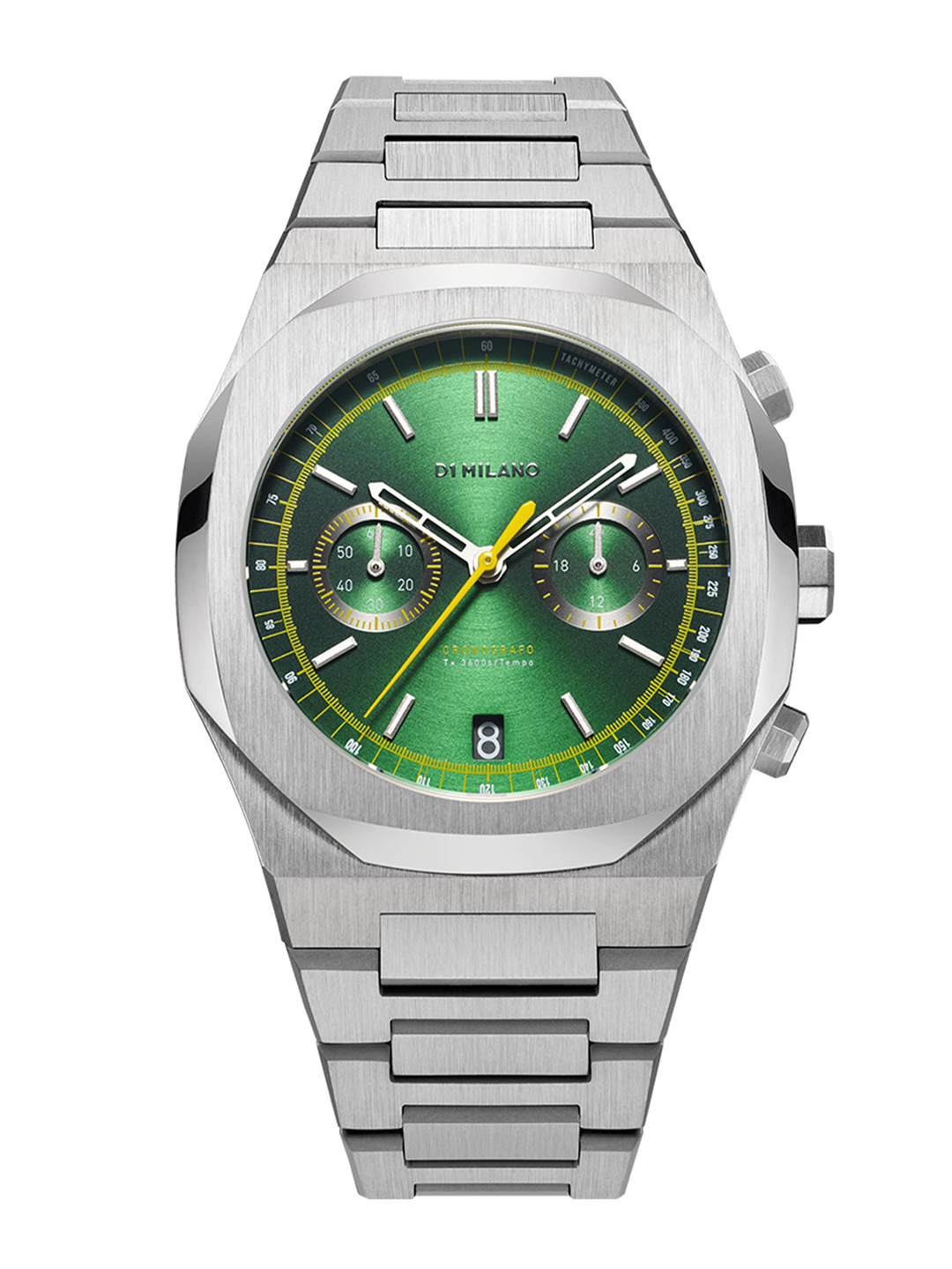 

D1 Milano Men Noble Green Chronograph Dial Silver Stainless Steel Strap Watch CHBJ10