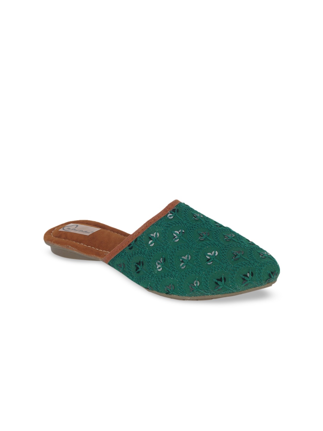 

The Desi Dulhan Women Green Mules