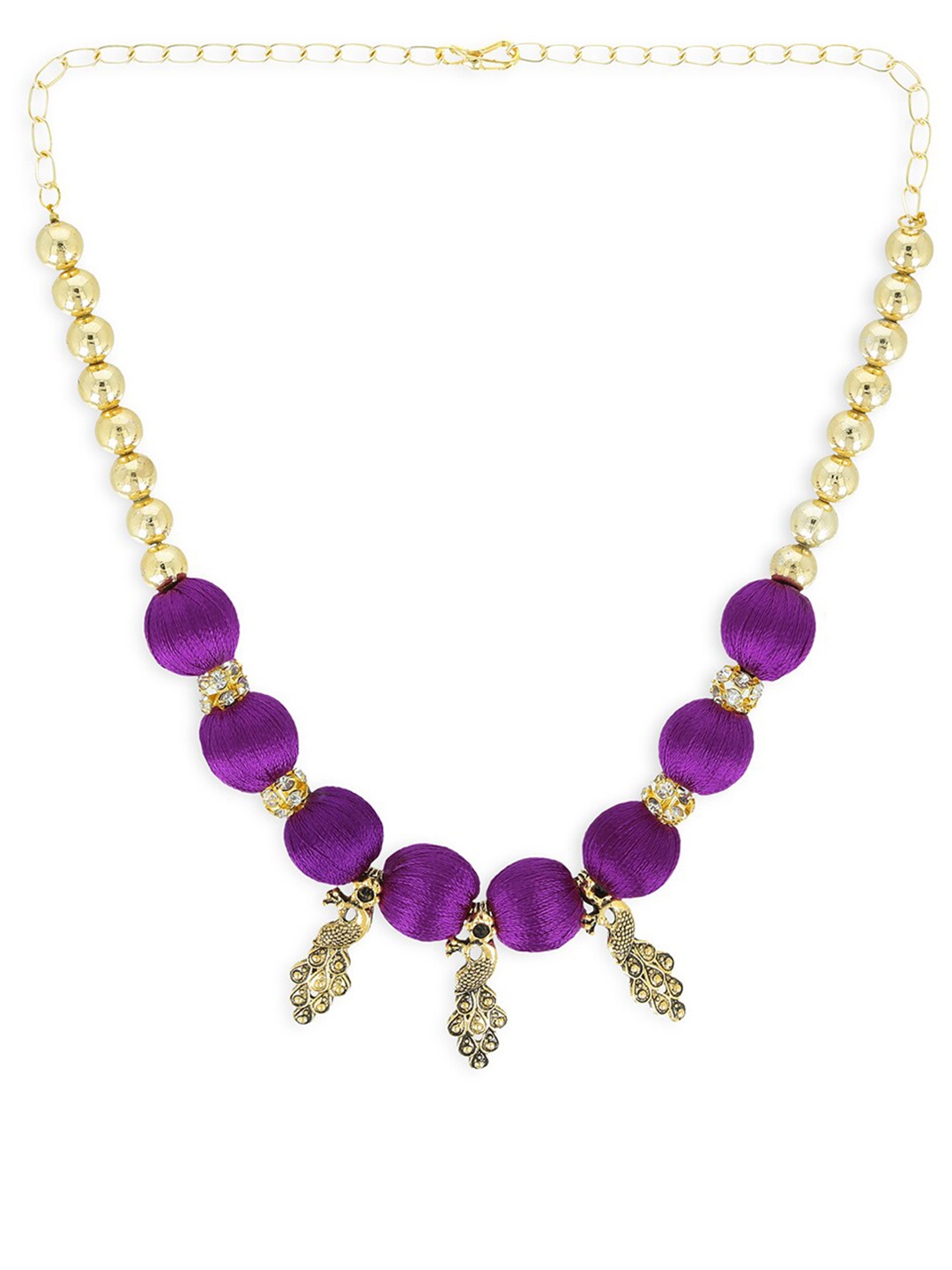 

AKSHARA Gold-Toned & Purple Gold-Plated Necklace
