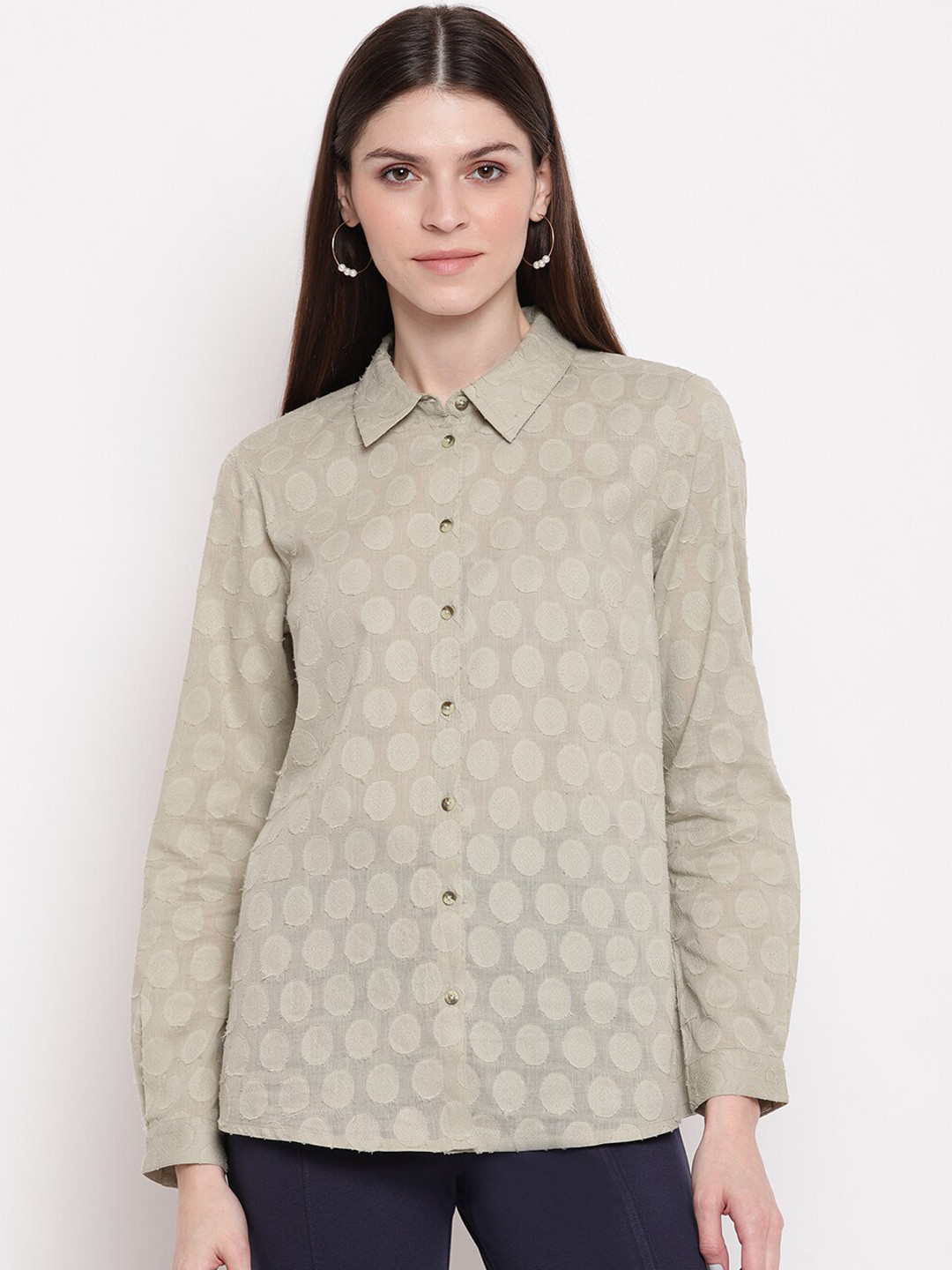 

sandy AND ritz Women Green Sustainable Casual Shirt