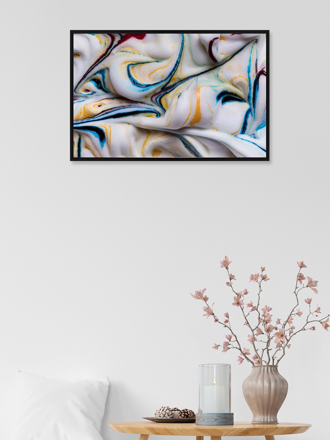 

nest ART Black & White Abstract Painting Framed Wall Art