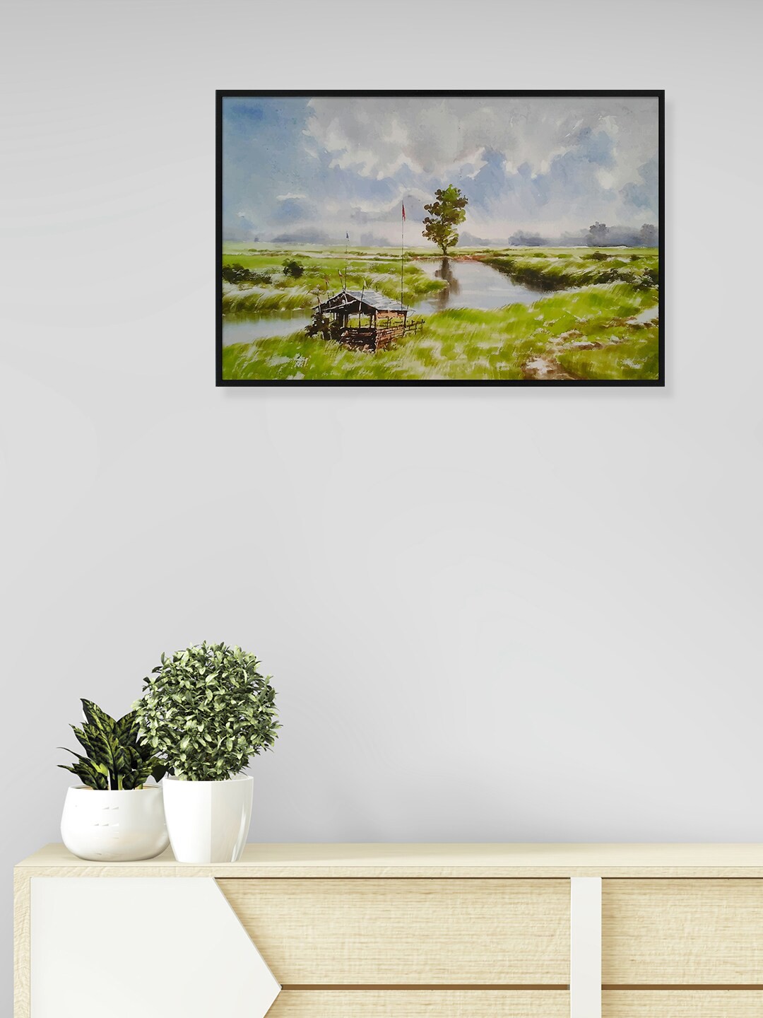 

nest ART Green & Blue Modern Framed Wall Art