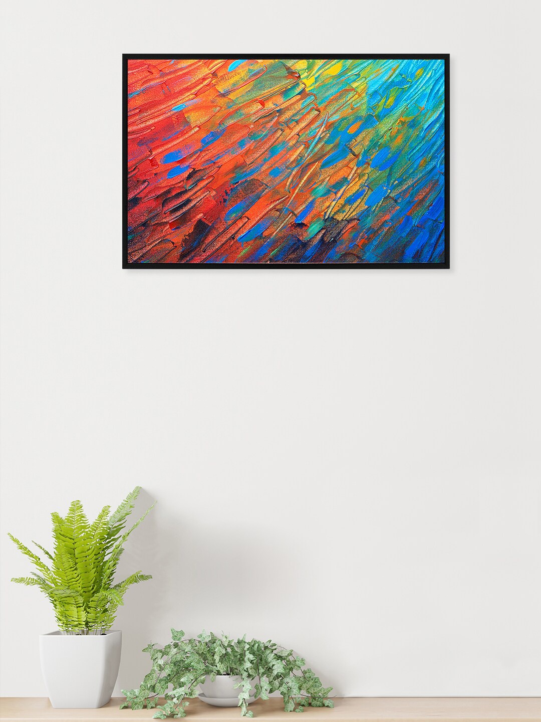 

nest ART Blue & Orange Abstract Painted Framed Wall Art