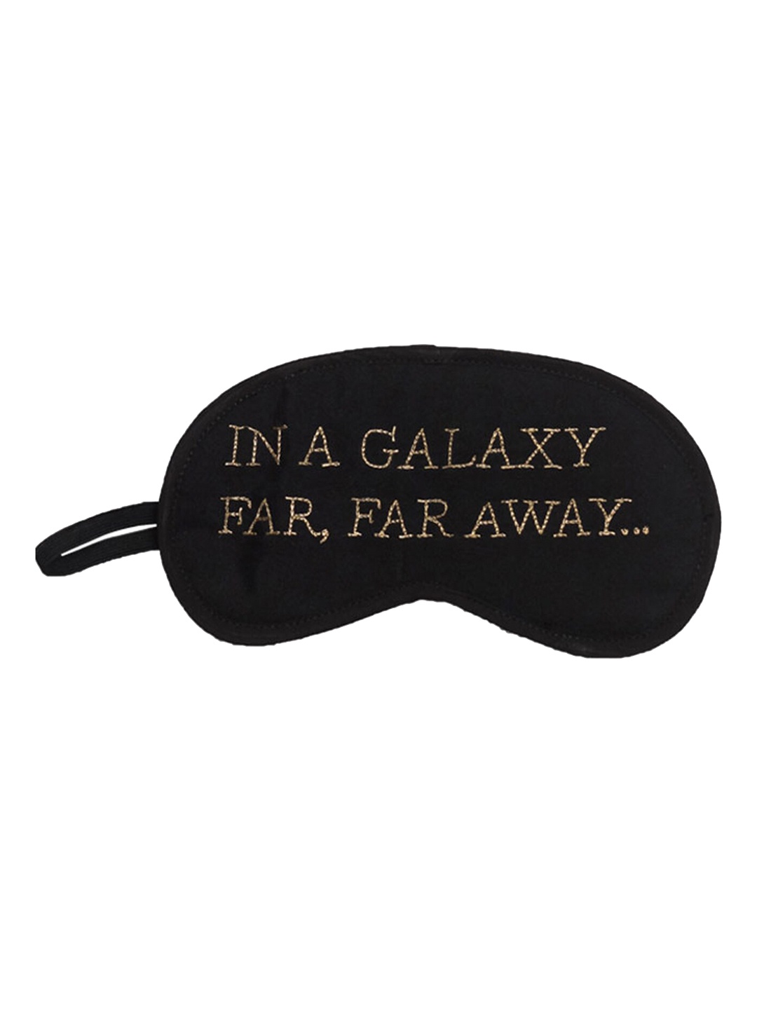 

BandBox Unisex Black & Gold-Colored Embroidered Cotton Eye Mask