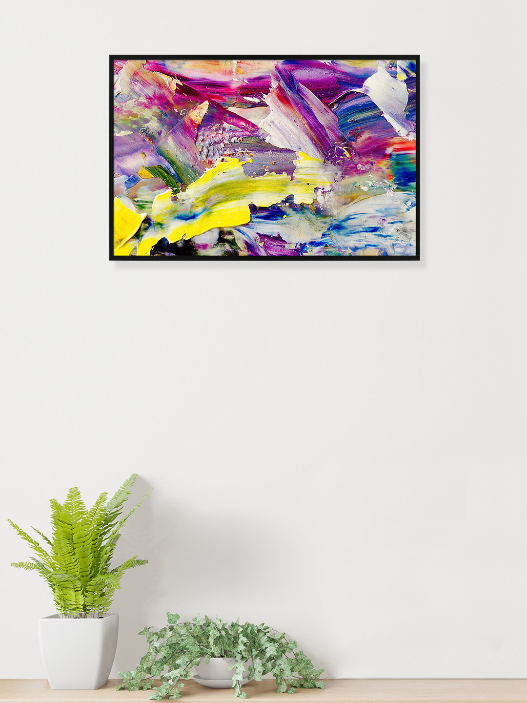 

nest ART Black & Purple Abstract Painting Wall Art