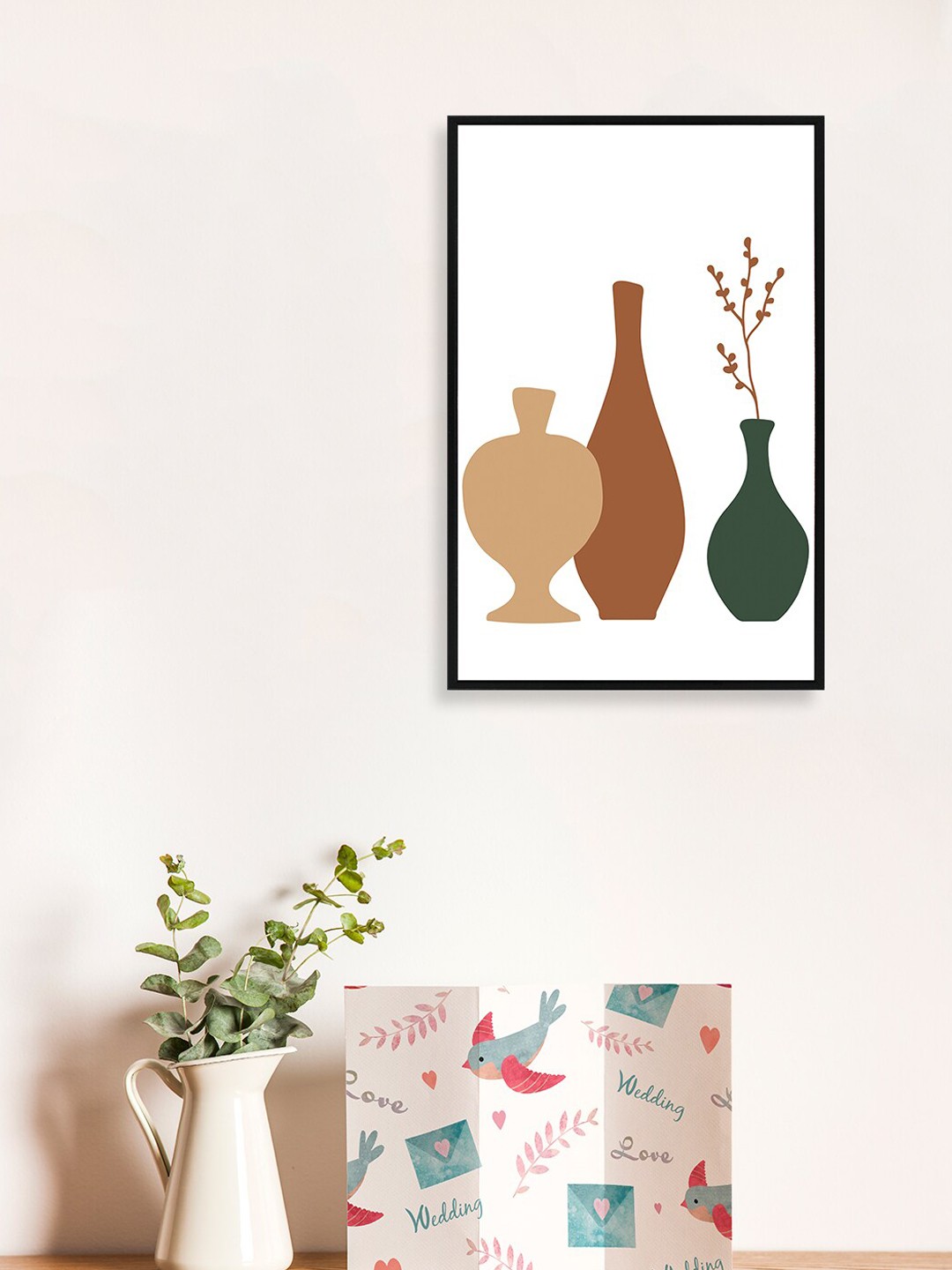 

nest ART White & Brown Abstract Painting Framed Wall Art