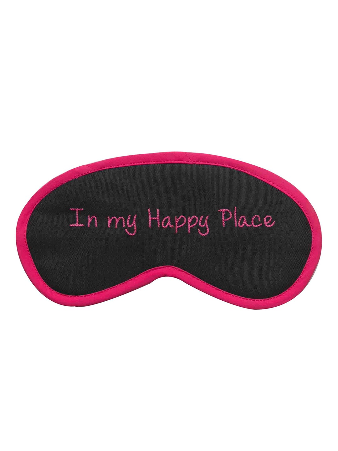 

BandBox Black & Pink In My Happy Place Embroidered Soft Cotton Eye Mask