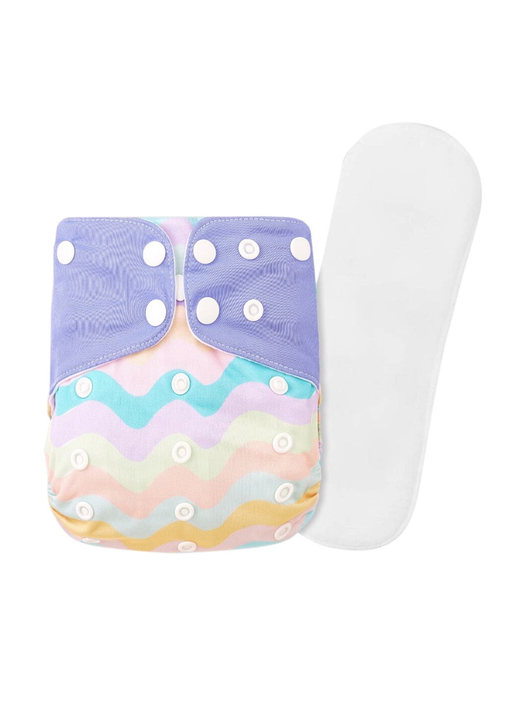 GUCHIGU Kids Purple & Green Printed Washable Cloth Diapers