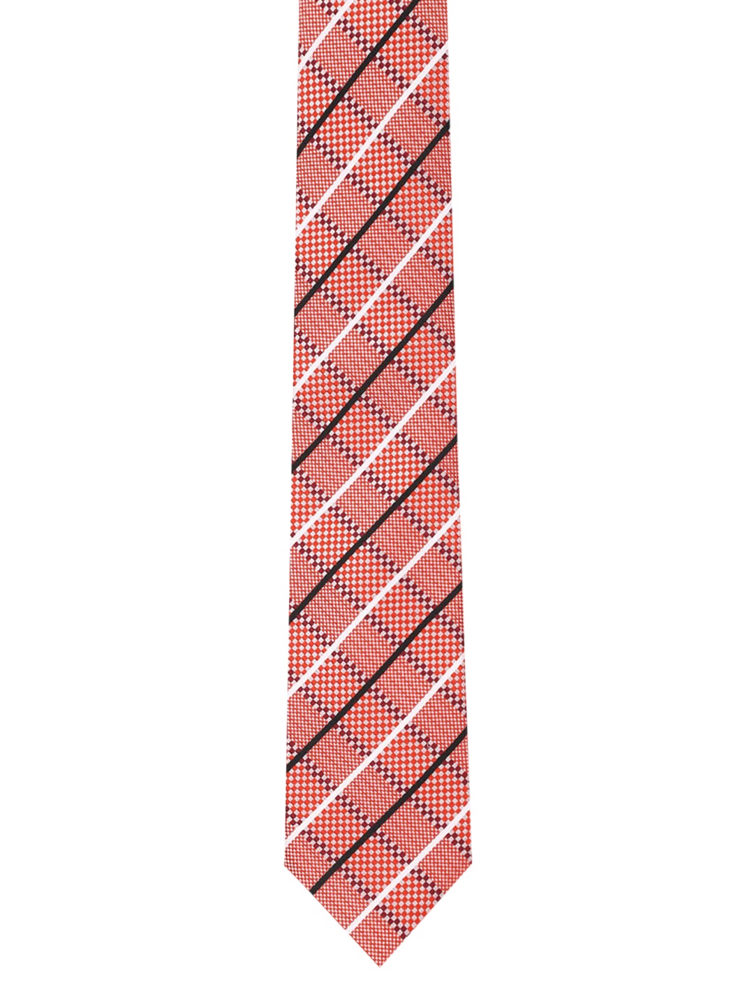 

Peter England Men Orange & Black Checked Accessory Gift Set