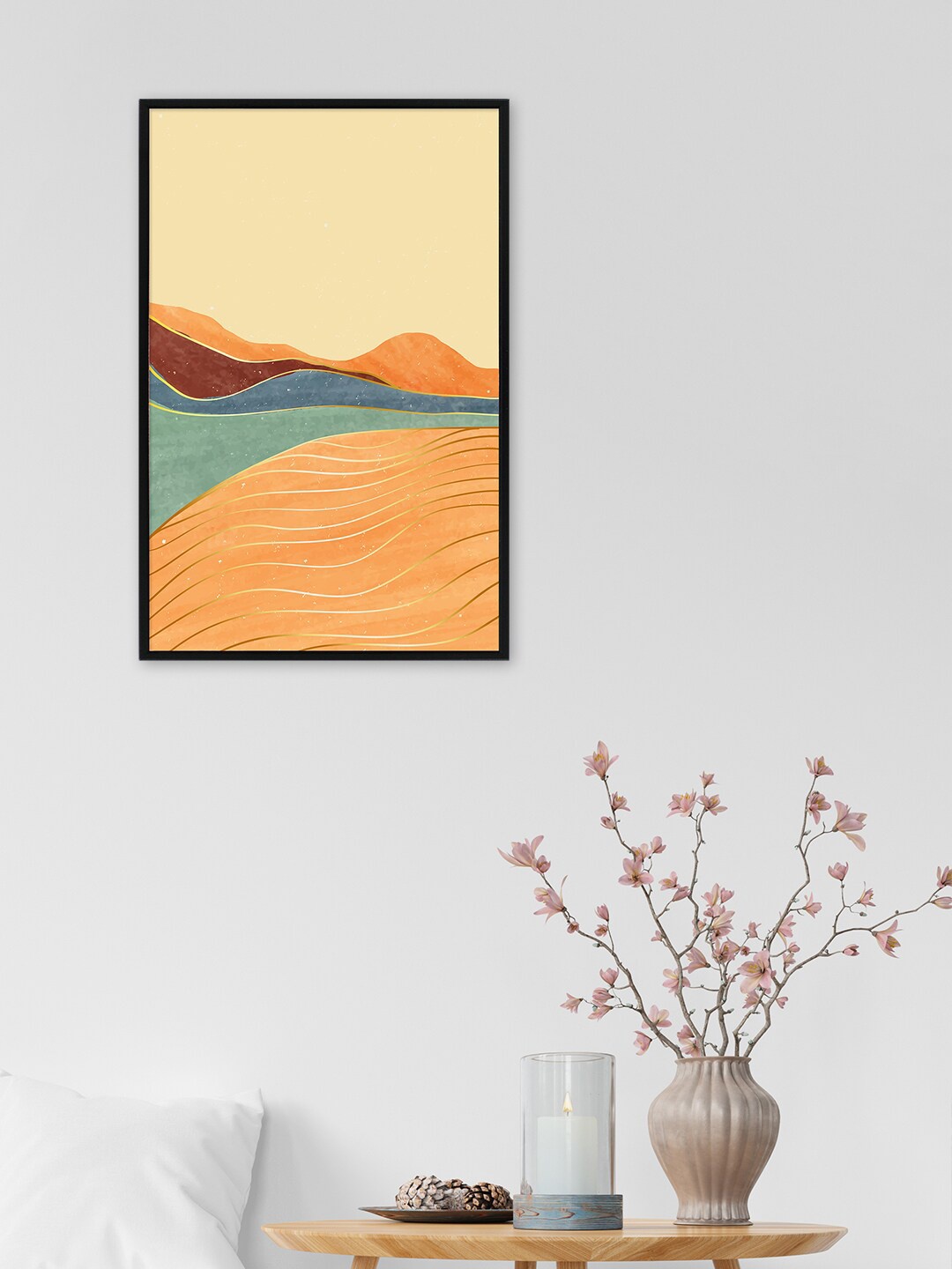 

nest ART Beige & Brown Abstract Painting Framed Wall Art